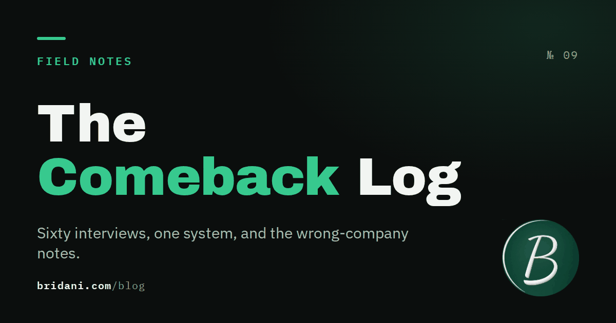 The Comeback Log
