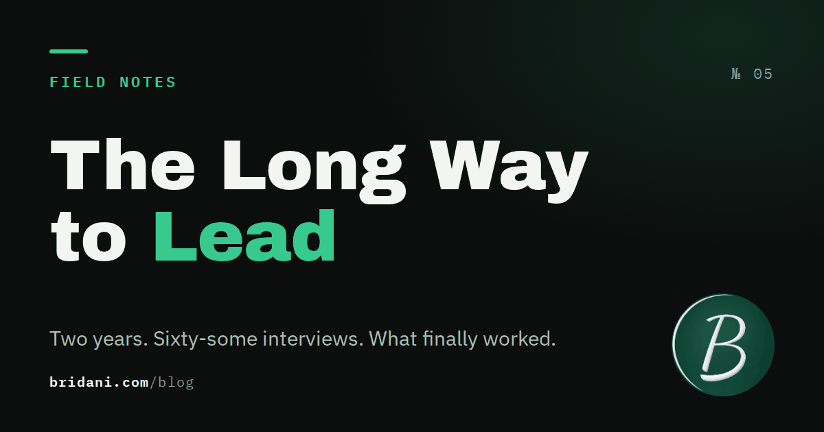 The Long Way to Lead