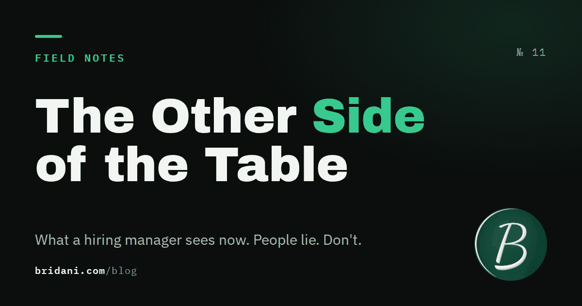 The Other Side of the Table